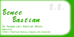 bence bastian business card